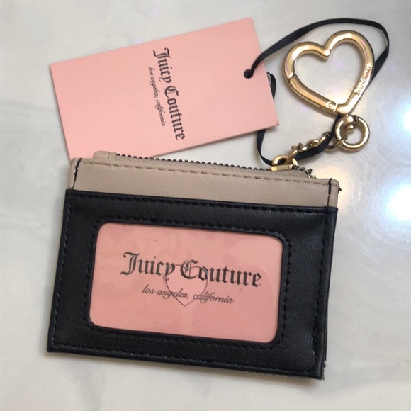 Juicy Couture Black Beige Sandstone Spring Fling ID Card Case NWT - Picture 9 of 16